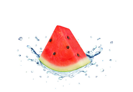 Watermelon splash water isolatedの写真素材