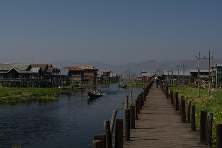lake. Inle Myanmar Burmaの写真素材