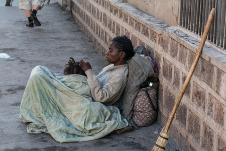 Madagascar, Antanarivu ,. a woman and a girlのeditorial素材