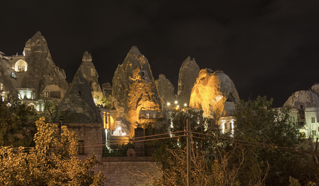 Cappadocia Turkey nightの写真素材