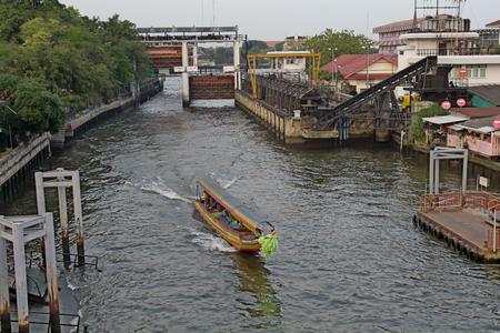 Thailand Bangkok. riverの写真素材