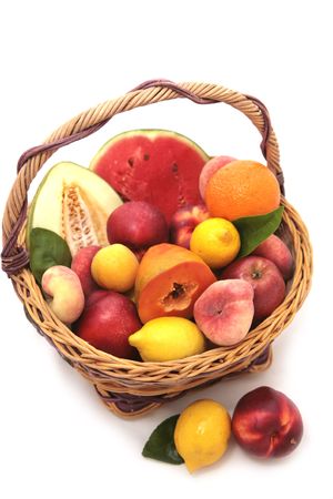bascket of fruitsの写真素材