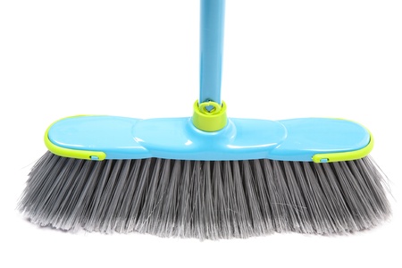 Brush for a floor with the blue handle の写真素材