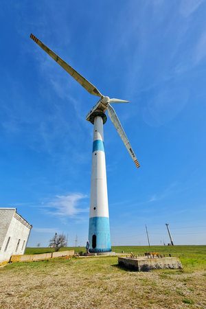 old windmill in the steppe