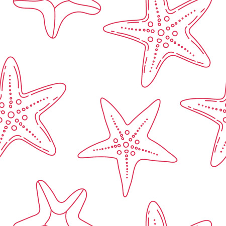 summer vector seamless pattern with seashells. textureのイラスト素材