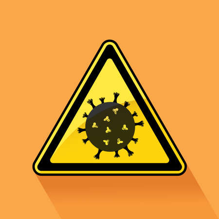 Lockdown Pandemic sign. Stop to Coronavirus outbreak covid-19 in Wuhan China. Travel in Europe warning and quarantine. Protection icon. Vector illustration of lock down sign.のイラスト素材