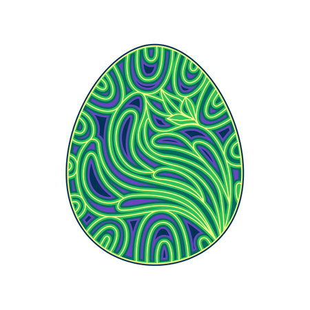 3d Easter Egg Layered. Easter ornament. Mandala layered design. Vector multilayer illustration.のイラスト素材