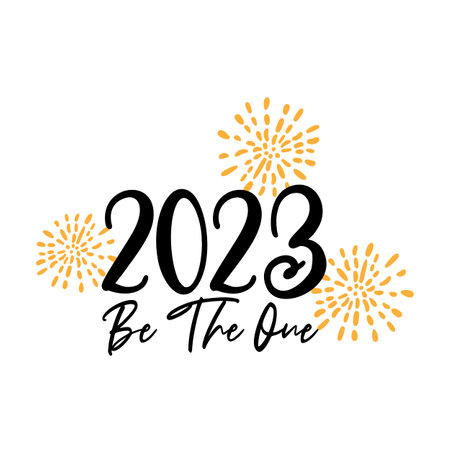 2023 Christmas Quote. Motivational New Year Quote. Print for T-shirt, Poster, Banner, Stickers. Vector Illustration.のイラスト素材