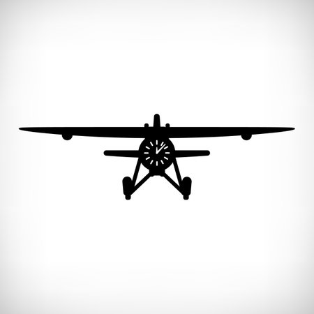 Plane wall clock template for laser cutting projects. Flight theme design.のイラスト素材