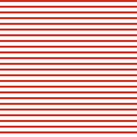 Horizontal striped seamless vector pattern. Red strips on white background. Simple minimal linear design.のイラスト素材