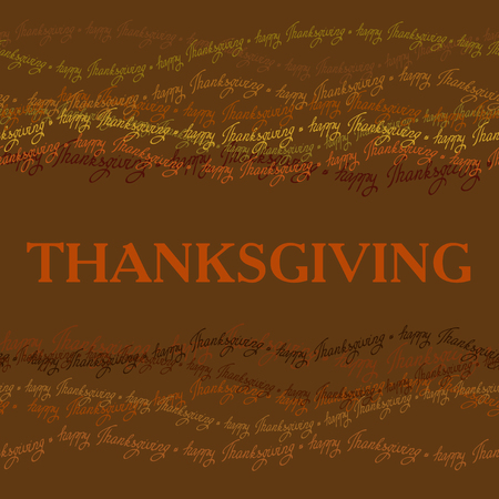 Happy Thanksgiving day horizontal frame with happy thanksgiving text line seamless border. Good wishes for grateful cards.のイラスト素材