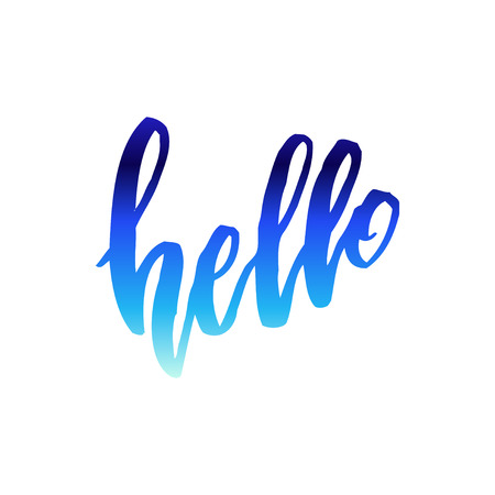 Hello calligraphy noteのイラスト素材