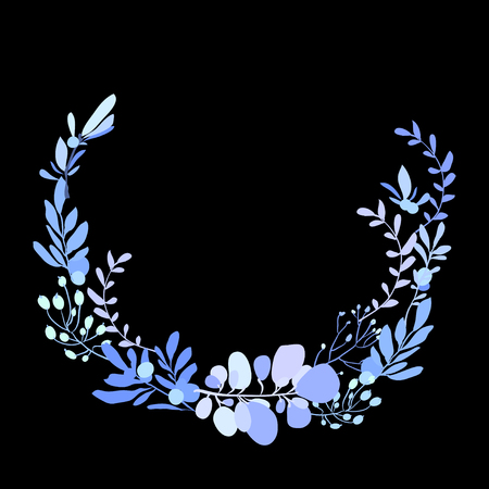 Foral flowers wreathのイラスト素材