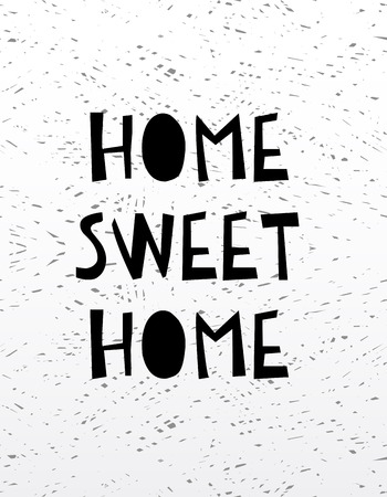 Hand drawn calligraphy lettering home sweet home.のイラスト素材
