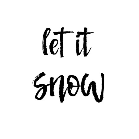 Let it snow poster or card.のイラスト素材