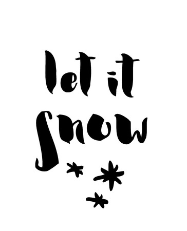 Let it snow poster or card.のイラスト素材