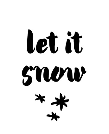 Let it snow poster or card.のイラスト素材