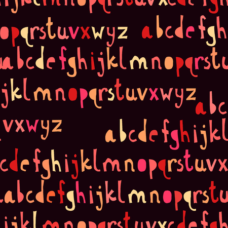 Seamless pattern with abc or alphabet.のイラスト素材