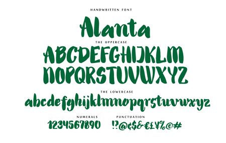 Hand drawn font vector alphabet setのイラスト素材