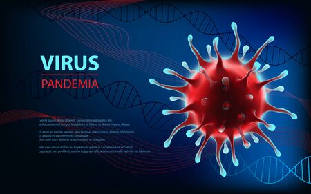 Vector common human virus epidemia coronavirusのイラスト素材