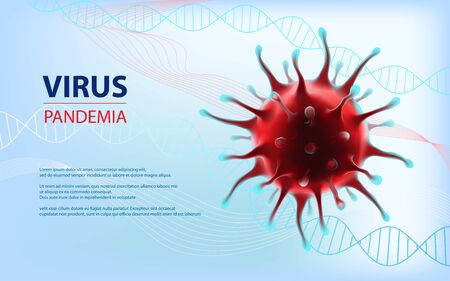 Coronavirus epidemia vector human virus horizontal illustrationのイラスト素材