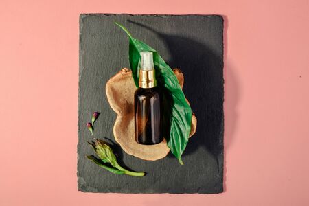 Cosmetic concept. Skin beauty health care concept. Bio organic serum productの写真素材