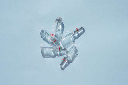 Glass ampoules medicinal product, vaccine for medical and cosmetic injectionsの写真素材