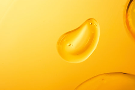 Texture of hyaluronic acid, nourishing yellow oil serumの写真素材