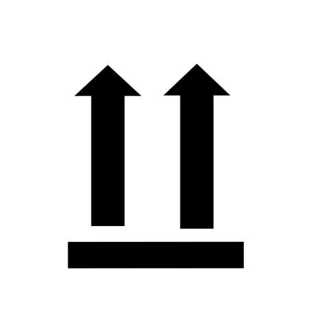 Two sides arrows upwards icon isolated on white backgroundの写真素材