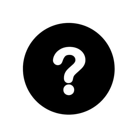 Question mark icon isolated on white backgroundの写真素材