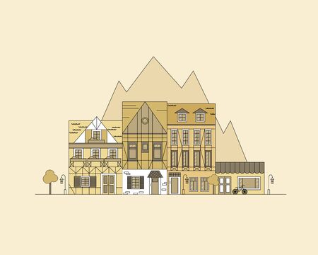 landscape strokeのイラスト素材