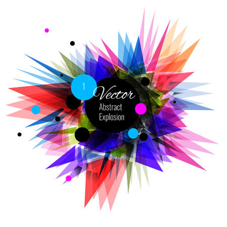 Abstract vector explosion background Colorfull, black, red, purpleのイラスト素材