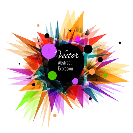 Abstract vector explosion background Colorfull, black, purpleのイラスト素材