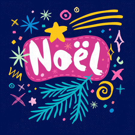 Noel sketch style.のイラスト素材