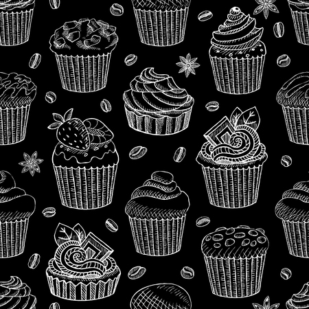 Dessert pattern illustration.のイラスト素材