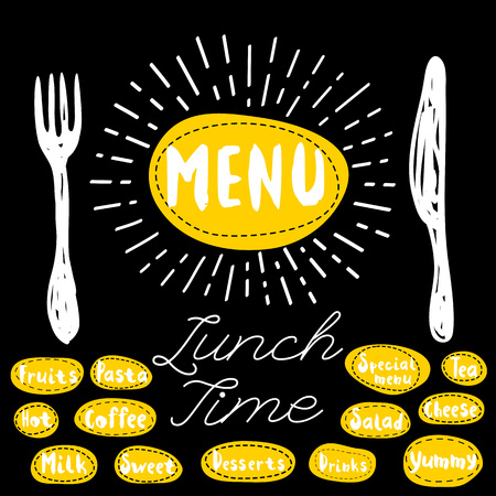 Luncj time menu templateのイラスト素材