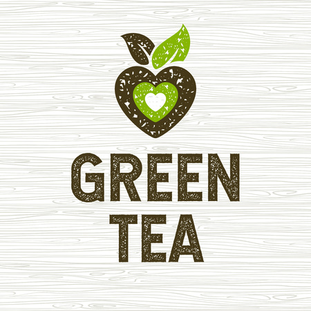 Green tea logoのイラスト素材