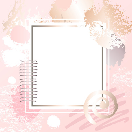 Golden pink art frames.のイラスト素材