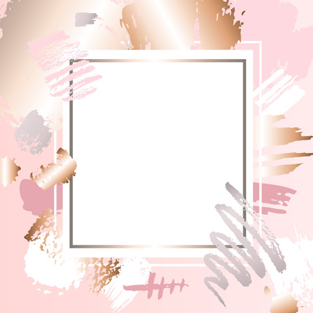 Golden pink art frames.のイラスト素材