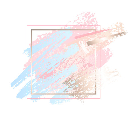 Golden pink art frames.のイラスト素材