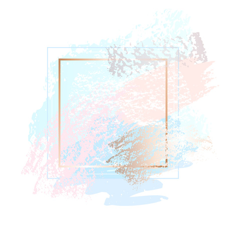 Golden pink nude art frames.の写真素材