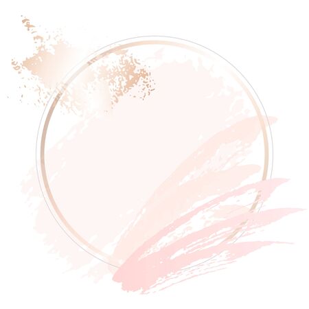 Golden pink  art gift frames.のイラスト素材