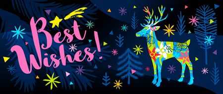 New Year Noel Merry Christmas Best Wishes typography golden emblems lettering quote greeting cards.のイラスト素材
