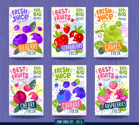 Abstract splash Food label template.のイラスト素材