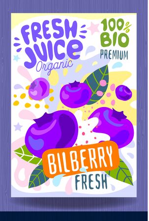 Abstract splash Food label template.のイラスト素材