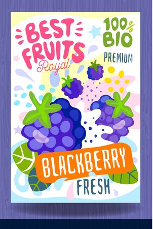 Abstract splash Food label template.のイラスト素材