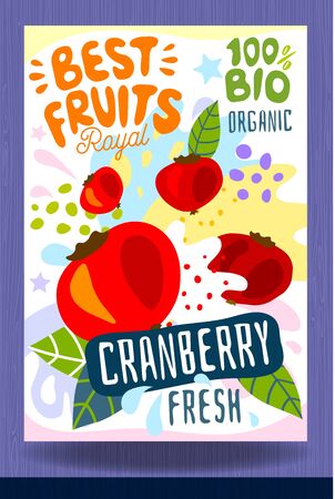 Abstract splash Food label template.のイラスト素材