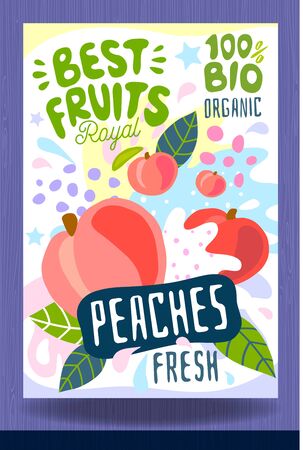 Abstract splash Food label template.のイラスト素材