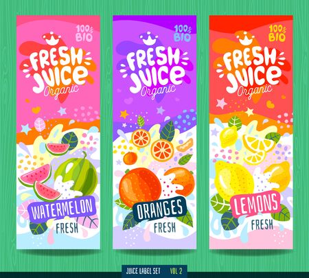 Abstract splash Food label template.のイラスト素材