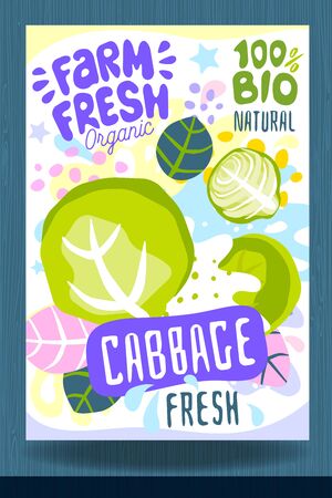 Abstract splash Food label template.のイラスト素材